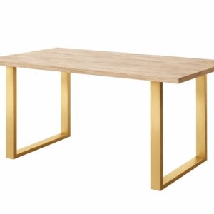 Stół loftowy SOFTI U rozkładany 160×90/200, Dąb Sonoma, n. złote 925056 Stół loftowy SOFTI U rozkładany 160×90/200, Dąb Sonoma, n. złote 925056