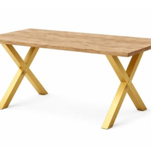 Stół loftowy SOFTI X rozkładany 160×90/200, Dąb Craft, n. złote 925030 Stół loftowy SOFTI X rozkładany 160×90/200, Dąb Craft, n. złote 925030