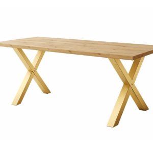 Stół loftowy SOFTI X rozkładany 160×90/220, Dąb Artisan, n. złote 925037 Stół loftowy SOFTI X rozkładany 160×90/220, Dąb Artisan, n. złote 925037