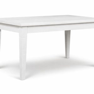 Stół Magnat 160×80 z drewna litego, kolor bielony 676714