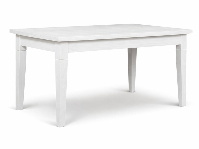Stół Magnat 160x80 z drewna litego, kolor bielony 676714