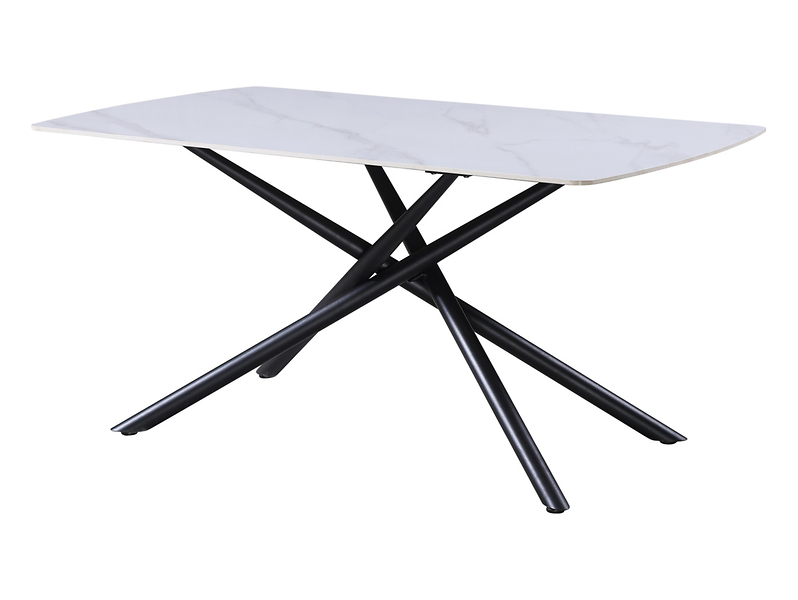 Stół Mailand 160x90 biało-czarny z ceramicznym blatem 740601