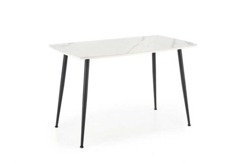 Stół MARCO 120x70 biały marmur/czarny 840997