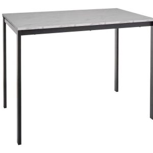 Stół MARIO 100×60 biały marmur/czarny 991644