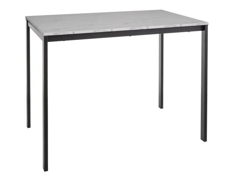 Stół MARIO 100x60 biały marmur/czarny 991644