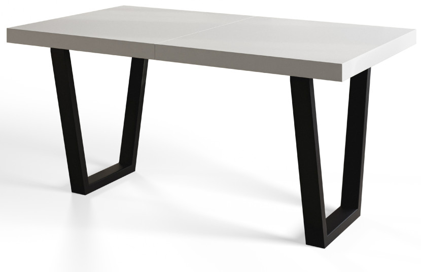Stół nierozkładany LOFT TRAPEZ 140X80 Biały/czarny 1057838