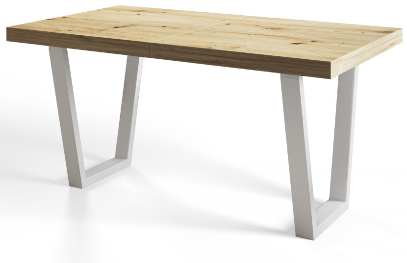 Stół nierozkładany LOFT TRAPEZ 140X80 Dąb Artisan/biały 1057820