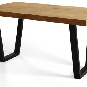 Stół nierozkładany LOFT TRAPEZ 140X80 Dąb Lancelot/czarny 1057726