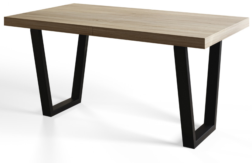 Stół nierozkładany LOFT TRAPEZ 140X80 Dąb Sonoma/czarny 1057894