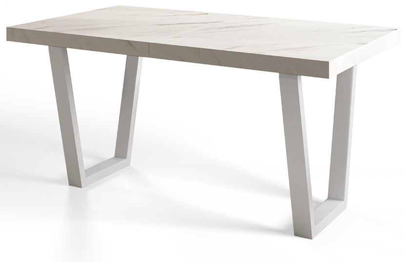Stół nierozkładany LOFT TRAPEZ 140X80 Marmur Bianco/biały 1057653