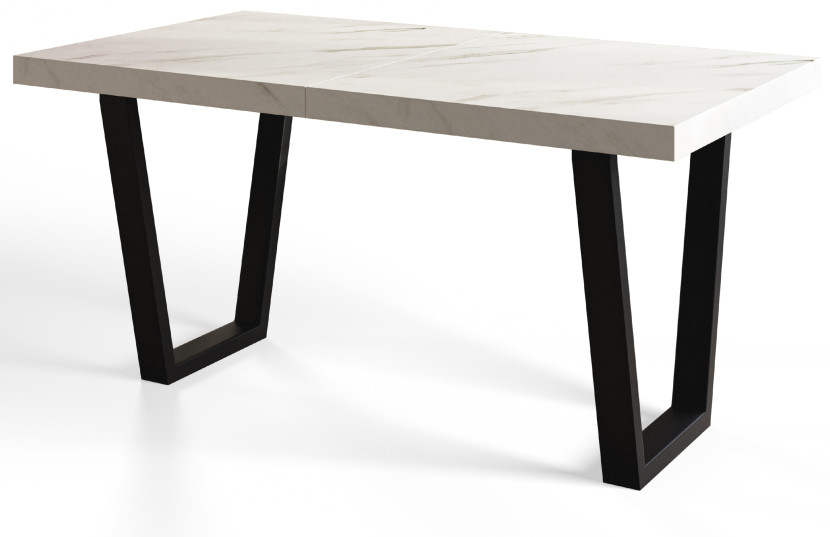 Stół nierozkładany LOFT TRAPEZ 140X80 Marmur Bianco/czarny 1057762