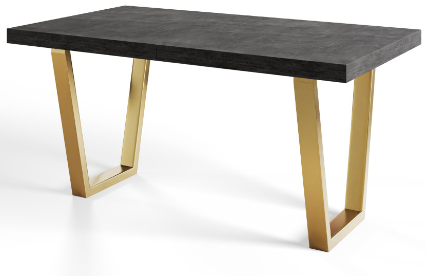 Stół nierozkładany LOFT TRAPEZ 160X90 Atelier ciemny/złoty 1057674