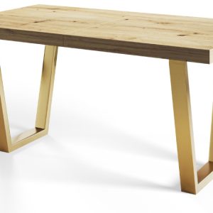 Stół nierozkładany LOFT TRAPEZ 160X90 Dąb Artisan/złoty 1057886