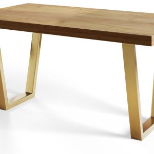 Stół nierozkładany LOFT TRAPEZ 160X90 Dąb Craft/złoty 1057764