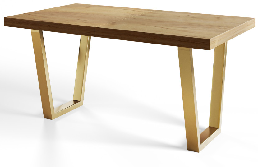 Stół nierozkładany LOFT TRAPEZ 160X90 Dąb Craft/złoty 1057764