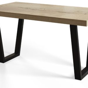 Stół nierozkładany LOFT TRAPEZ 160X90 Dąb Halifax/czarny 1057811