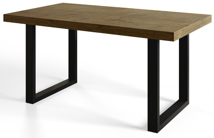 Stół nierozkładany LOFT U 140X80 Dąb Halifax/czarny 1057876