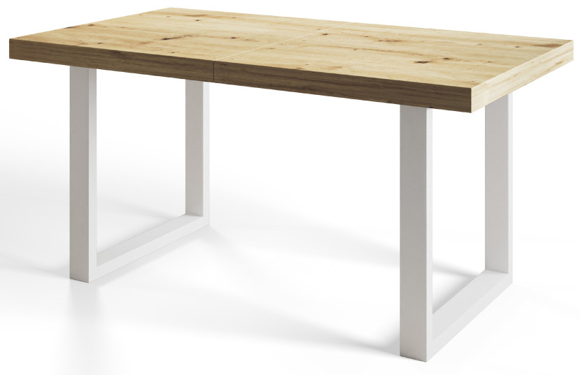 Stół nierozkładany LOFT U 140X80 Dąb Lancelot/biały 1057716
