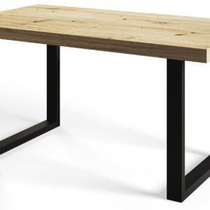 Stół nierozkładany LOFT U 140X80 Dąb Lancelot/czarny 1057897