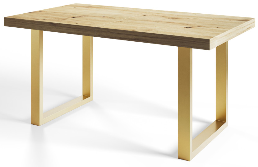 Stół nierozkładany LOFT U 140X80 Dąb Lancelot/złoty 1057661