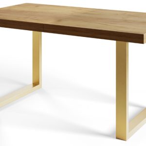 Stół nierozkładany LOFT U 140X80 Dąb Lefkas/złoty 1057660