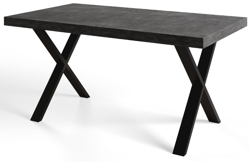Stół nierozkładany LOFT X 140X80 Atelier ciemny/czarny 1057754