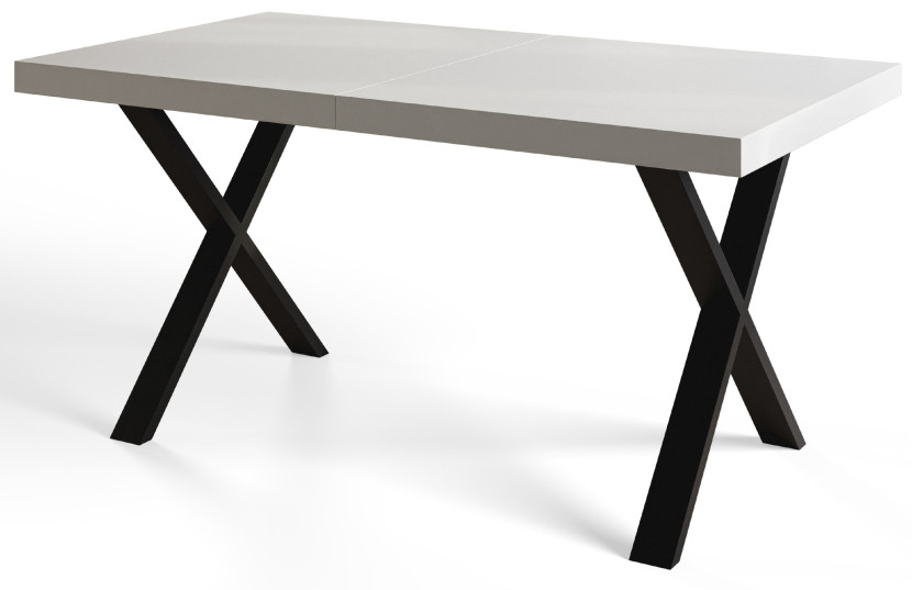 Stół nierozkładany LOFT X 140X80 Biały/czarny 1057770