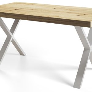 Stół nierozkładany LOFT X 140X80 Dąb Artisan/biały 1057675