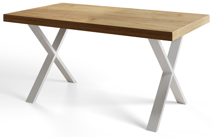 Stół nierozkładany LOFT X 140X80 Dąb Craft/biały 1057656