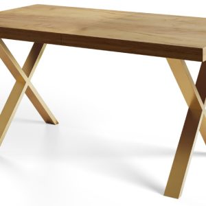 Stół nierozkładany LOFT X 140X80 Dąb Craft/złoty 1057692 Stół nierozkładany LOFT X 140X80 Dąb Craft/złoty 1057692