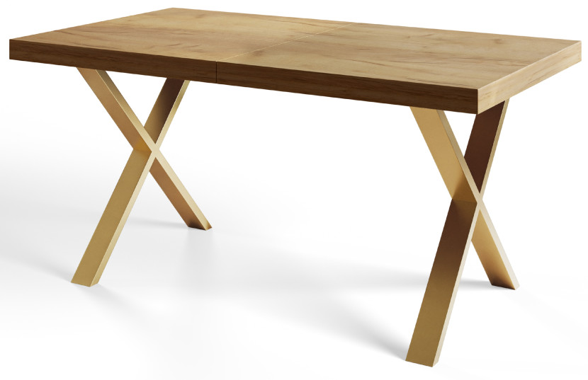 Stół nierozkładany LOFT X 140X80 Dąb Craft/złoty 1057692