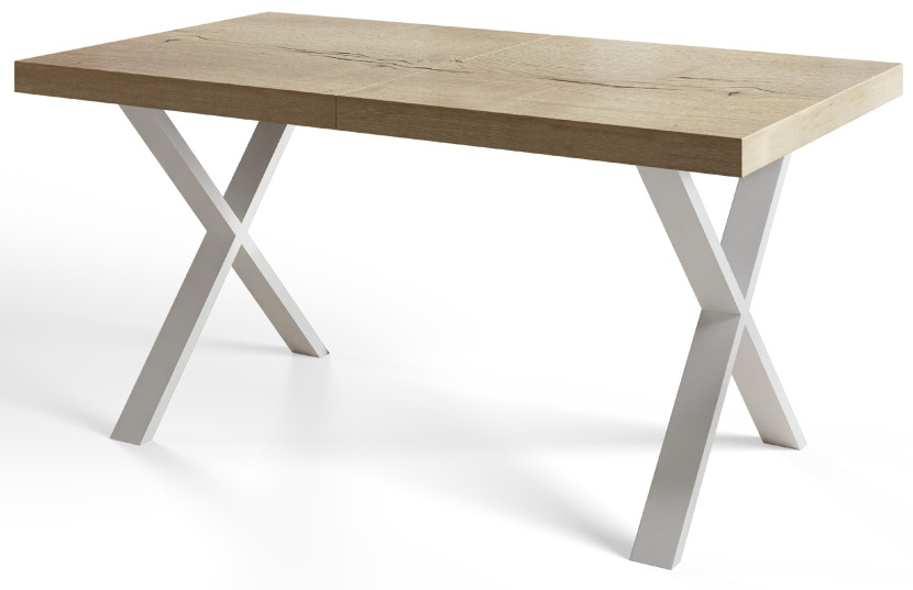 Stół nierozkładany LOFT X 140X80 Dąb Halifax/biały 1057652