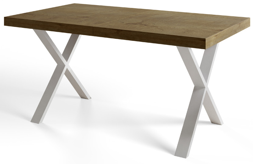 Stół nierozkładany LOFT X 140X80 Dąb Lefkas/biały 1057744
