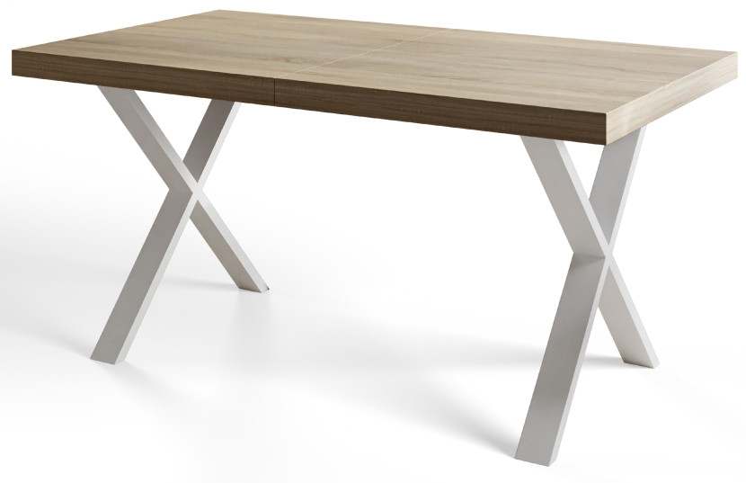 Stół nierozkładany LOFT X 140X80 Dąb Sonoma/biały 1057851
