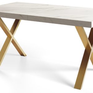 Stół nierozkładany LOFT X 140X80 Marmur Bianco/złoty 1057773