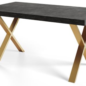 Stół nierozkładany LOFT X 160X90 Atelier ciemny/złoty 1057875