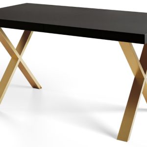 Stół nierozkładany LOFT X 160X90 Czarny/złoty 1057881