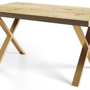 Stół nierozkładany LOFT X 160X90 Dąb Artisan/złoty 1057719 Stół nierozkładany LOFT X 160X90 Dąb Artisan/złoty 1057719