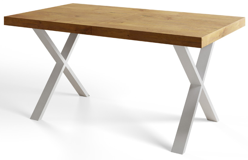 Stół nierozkładany LOFT X 160X90 Dąb Lancelot/biały 1057889