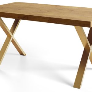 Stół nierozkładany LOFT X 160X90 Dąb Lancelot/złoty 1057890 Stół nierozkładany LOFT X 160X90 Dąb Lancelot/złoty 1057890