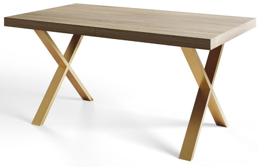 Stół nierozkładany LOFT X 160X90 Dąb Sonoma/złoty 1057700