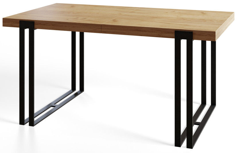 Stół nierozkładany ROSA 140X80 Dąb Craft/czarny 1057677