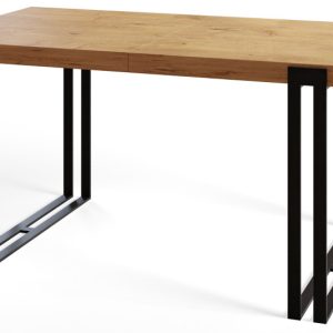 Stół nierozkładany ROSA 140X80 Dąb Lancelot/czarny 1057673