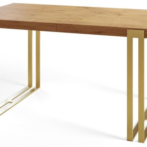 Stół nierozkładany ROSA 140X80 Dąb Lancelot/złoty 1057728