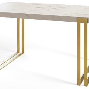 Stół nierozkładany ROSA 140X80 Marmur Bianco/złoty 1057755