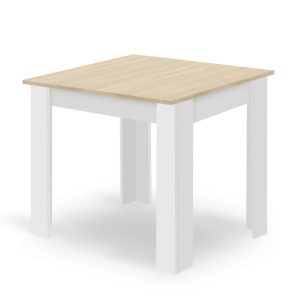 Stół NP 80×80 Dąb Sonoma + Biały 970155