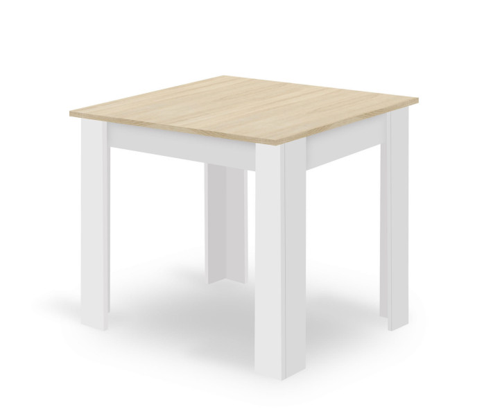 Stół NP 80x80 Dąb Sonoma + Biały 970155