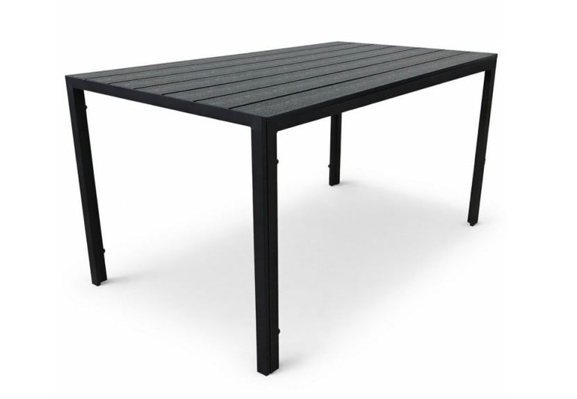 Stół ogrodowy 150x90 ALLEN-ST polywood czarny prostokątny balkon taras 989535