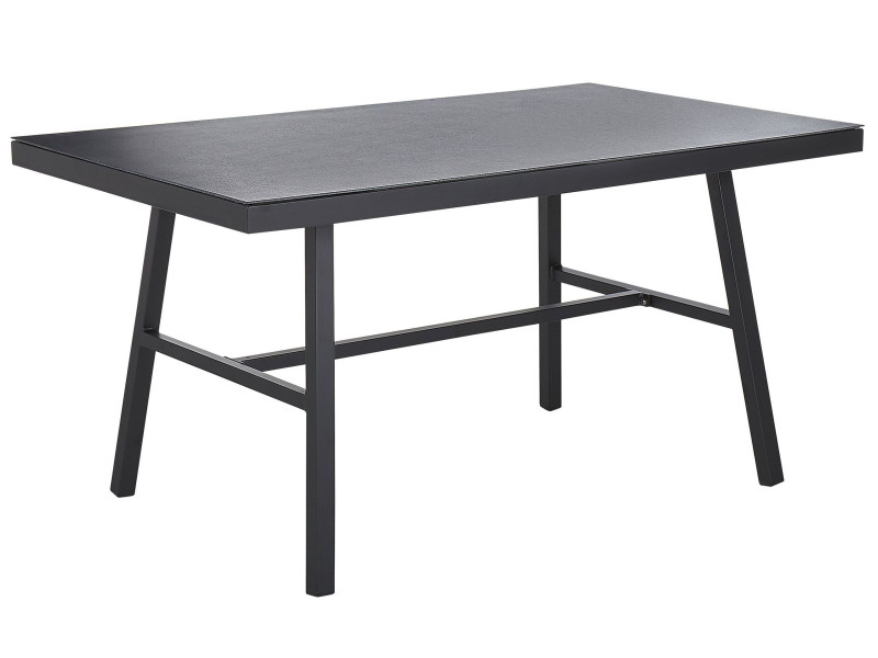 Stół ogrodowy 150x90 cm aluminium czarny 76161