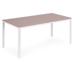 Stół ogrodowy 6-osobowy polywood beżowo biały MultiGarden 1005388